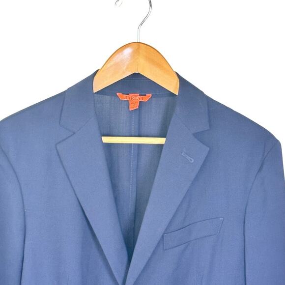 New BARENA Venezia Borgo Palio Navy Lightweight Mens Blazer Jacket Italian Sz46 - Picture 4 of 16